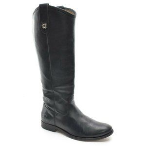 Frye 77167 Melissa Button Black Riding Knee Boots 6 B